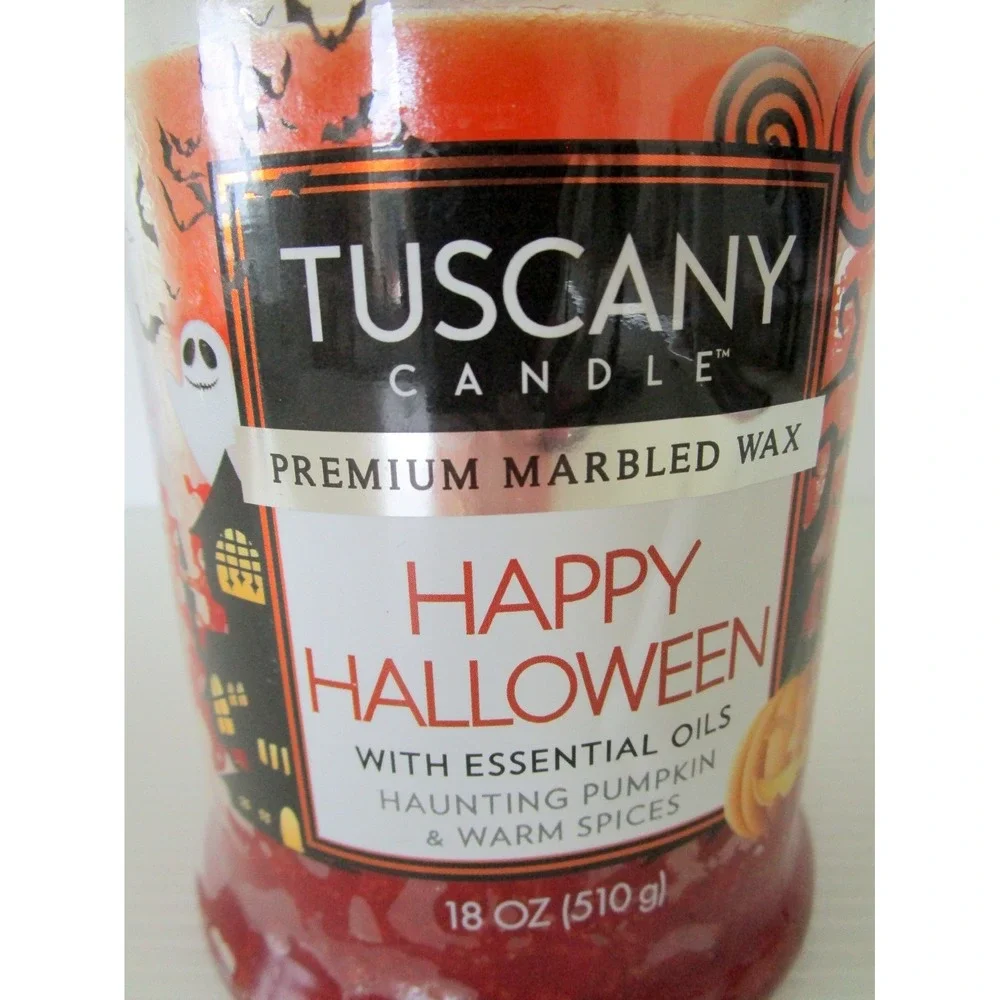 Tuscany Candle Happy Halloween 18 oz Jar with Lid Haunting Pumpkin & Warm Spices